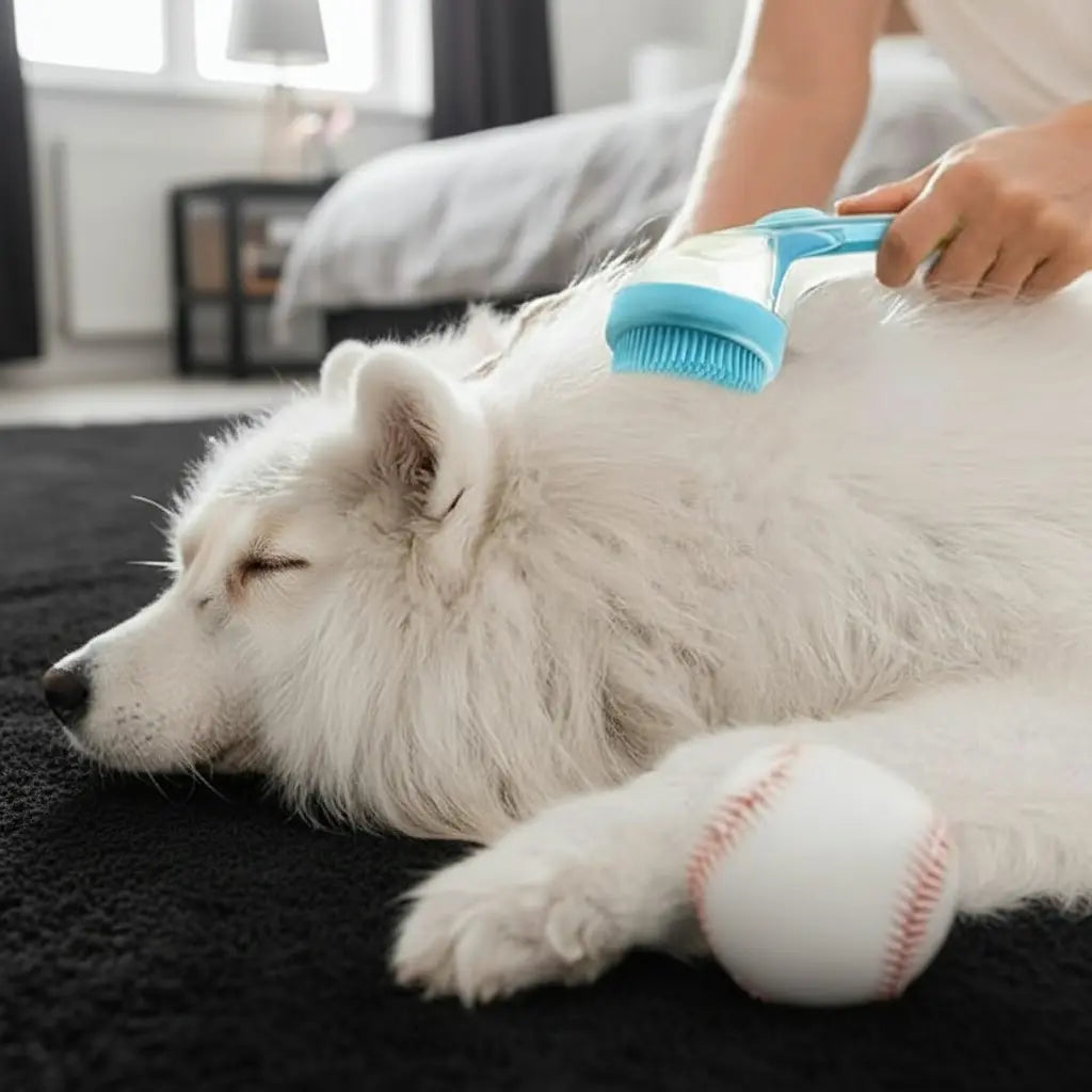 2026 Innovative 2-In-1 Pet Bath & Grooming Brush with Integrated Shampoo Dispenser, Non-Slip Ergonomic Handle, Deshedding Groomer Tools for Dog & Cat Care, Cleans Fur, Boosts Circulation, Home Use