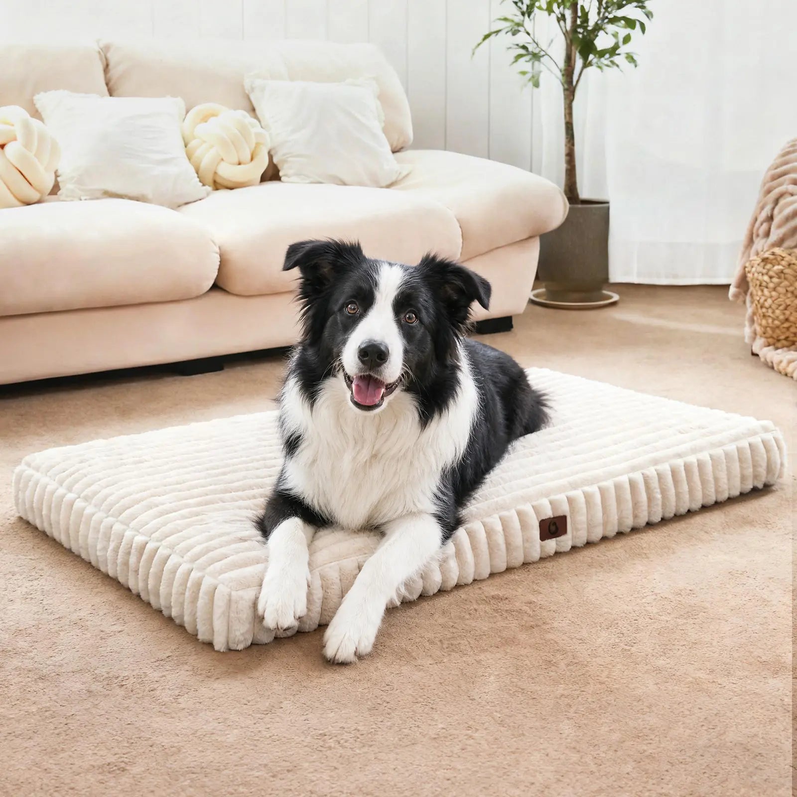 【Sohochic】 Cozila Modern Washable Orthopedic Dog Bed - Egg Crate Foam, Waterproof Liner, Non-Slip Bottom, All-Day Relief, Multi-Size, Weight Distribution for Medium & Large Dogs | Back to School, Camping Essentials