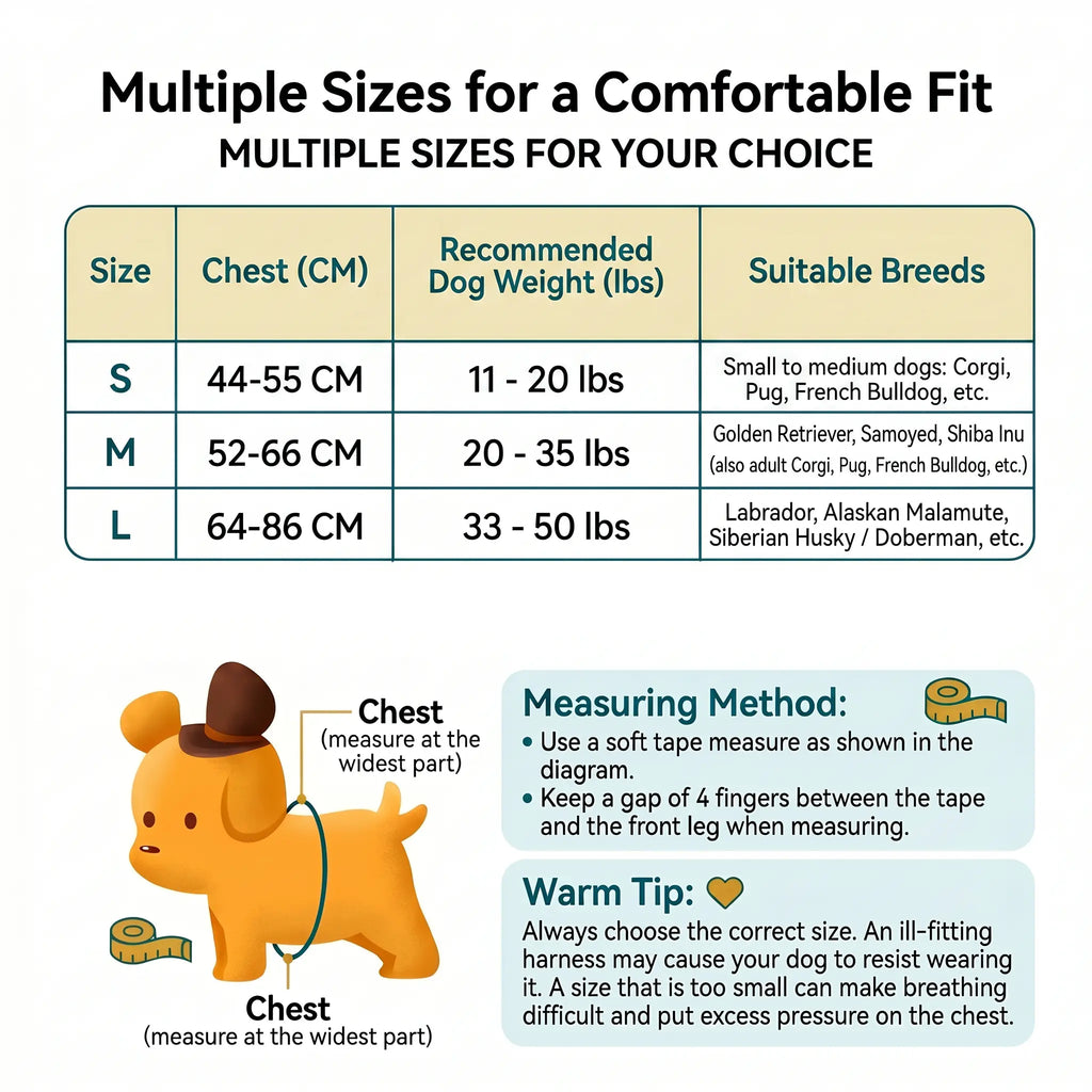 No Pull Durable Reflective No Choke Universal Dog Harness & Leash Set - 5FT Leash, Adjustable, Breathable, Easy On/Off, Waterproof for Hiking, Training, Safe Daily Walks, Puppy Use
