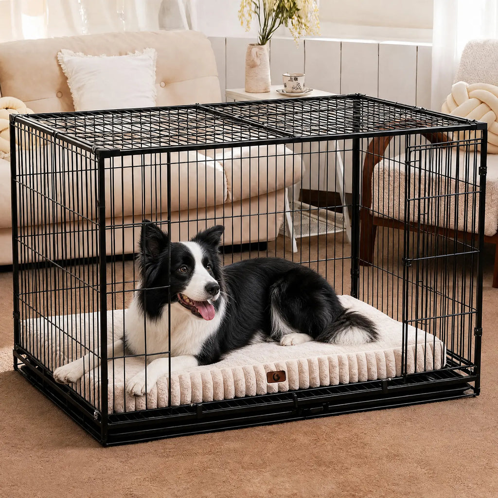【Sohochic】 Cozila Modern Washable Orthopedic Dog Bed - Egg Crate Foam, Waterproof Liner, Non-Slip Bottom, All-Day Relief, Multi-Size, Weight Distribution for Medium & Large Dogs | Back to School, Camping Essentials