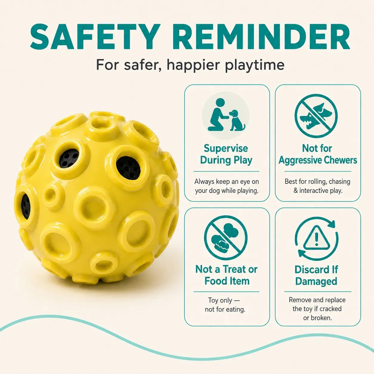 Dog Rolling Sound Ball, 4.72In Floating TPR Interactive Dog Toy for Medium & Large Dogs, Outdoor Fetch Ball for Chase, Water Play & Exercise